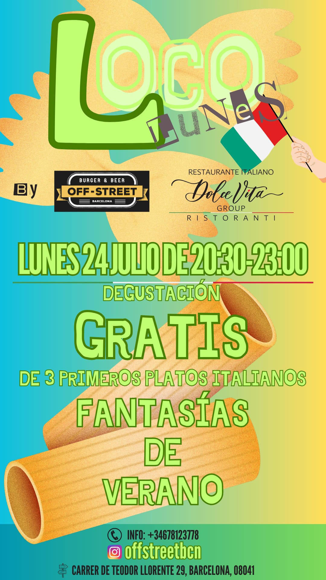 EVENTOS ITALIANOS JULIO 2023 PASTA GRATIS (4)